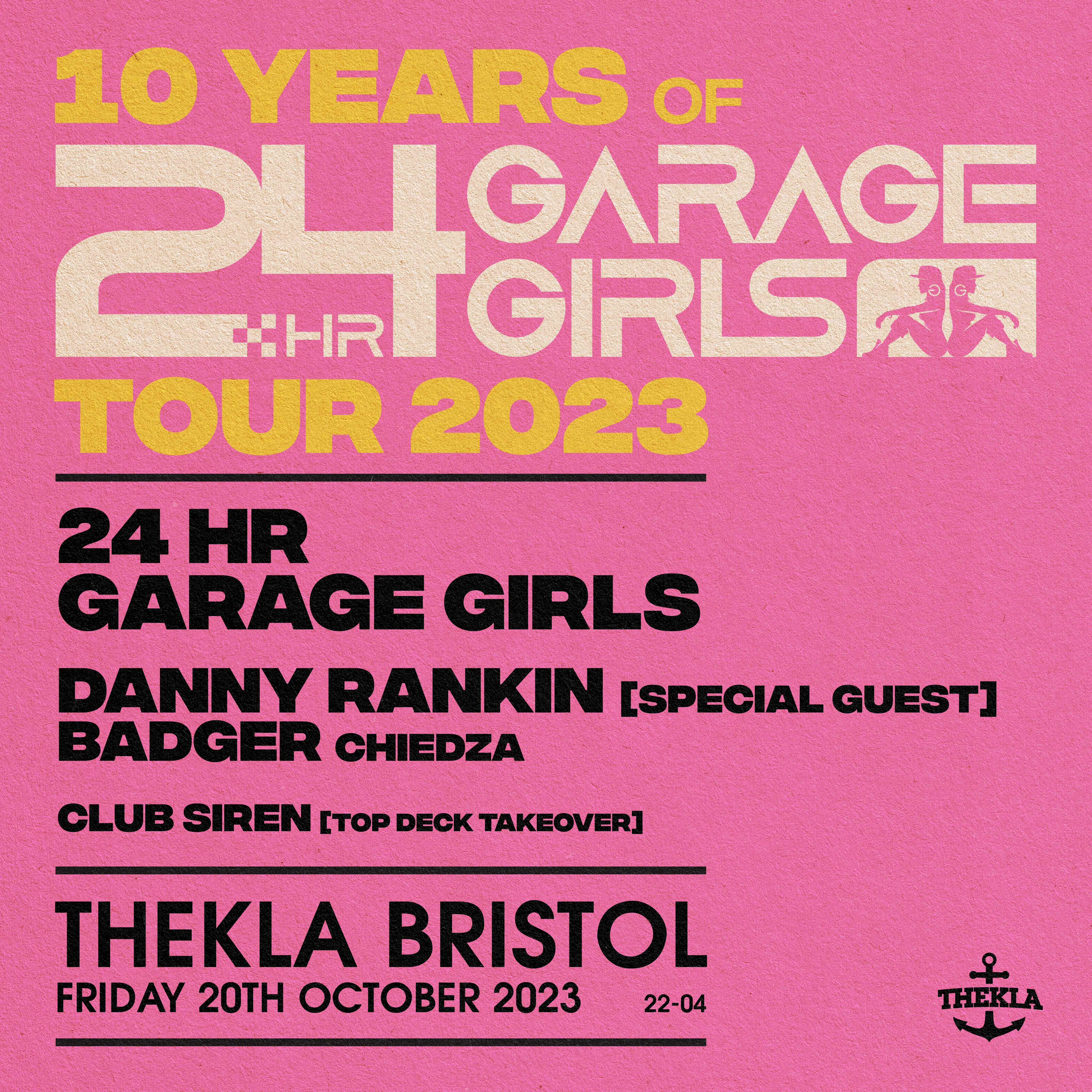 10 years of 24hr Garage Girls (Bristol) Thekla Bristol